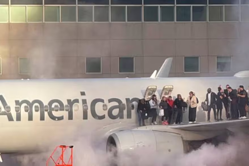 Pánico en Denver: Evacuaron un avión de American Airlines tras incendio en las ruedas
