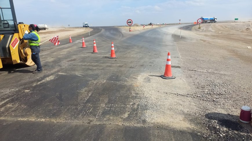 Provincia avanza en la finalización de la rotonda de acceso a Puerto Madryn